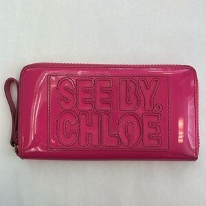 See by Chloe Pink Patent Wallet